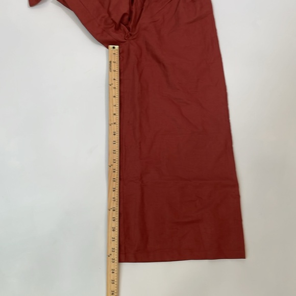 Anthropologie wide Leg Linen Pull-on Pants XSP Brown NWT - Picture 9 of 12